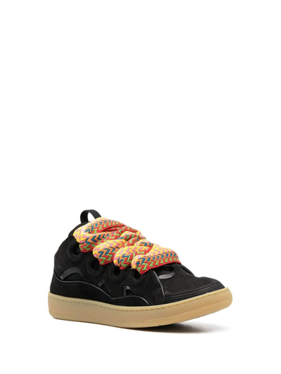 Shop Lanvin Sneaker With Maxi Laces In Black