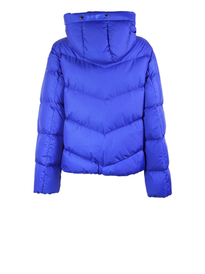 Shop Parajumpers Verna Down Jacket With Hood In Bluette