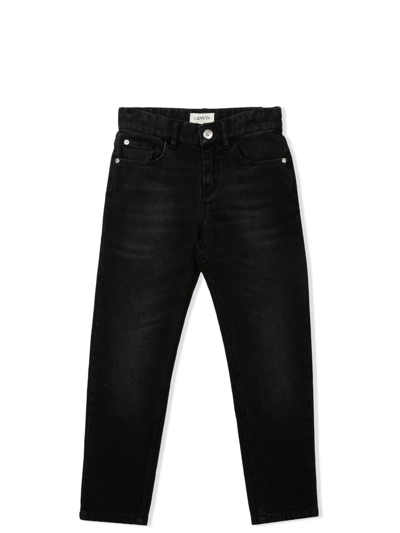 Lanvin Kids' Jeans With Logo In Nero | ModeSens