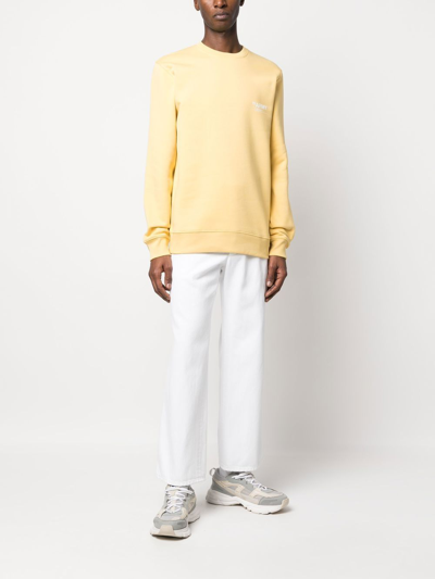 Shop Yves Salomon Crew-neck Sweatshirt In Yellow