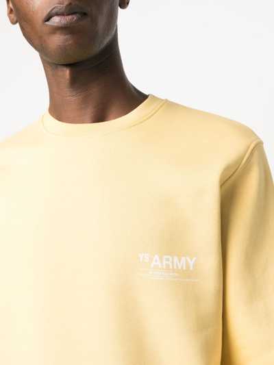 Shop Yves Salomon Crew-neck Sweatshirt In Yellow