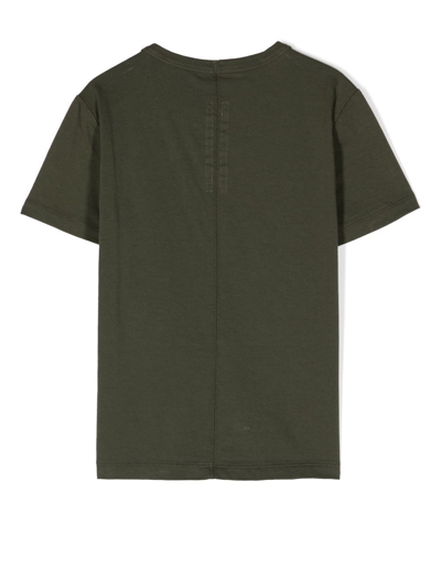 Shop Rick Owens Short-sleeve Seam-detail T-shirt In Green