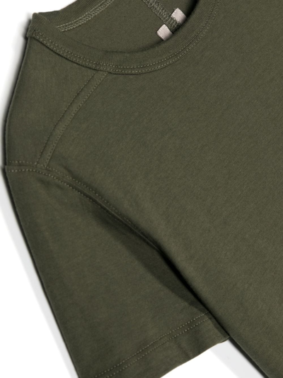 Shop Rick Owens Short-sleeve Seam-detail T-shirt In Green