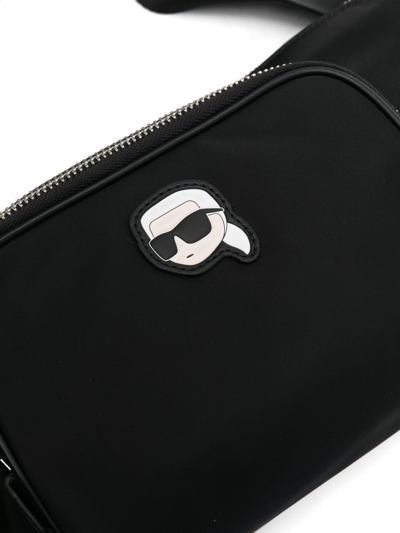 Karl Lagerfeld Large Ikonik Belt Bag In Black