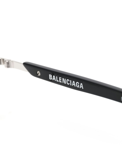 Shop Balenciaga Round-frame Optical Glasses In Silver
