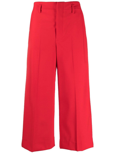 Shop Polo Ralph Lauren High-waist Culotte Trousers In Red
