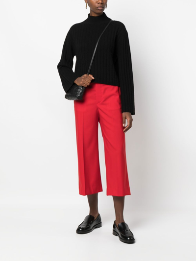 Shop Polo Ralph Lauren High-waist Culotte Trousers In Red