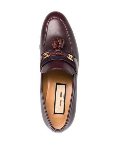 Shop Gucci Paride 35mm Tassel-trim Loafers In Red