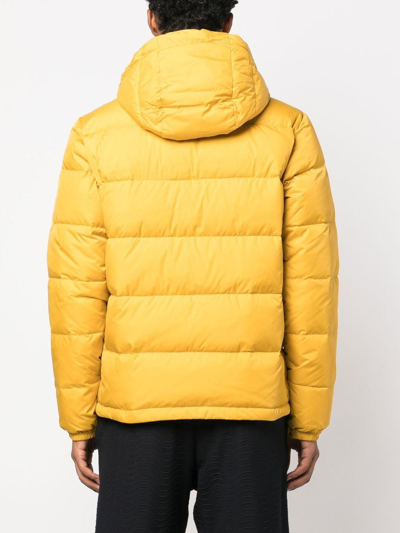 Shop Aspesi Logo-patch Down Puffer Jacket In Yellow