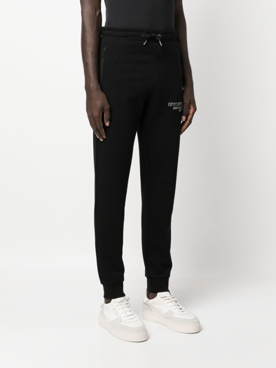 Karl Lagerfeld Embossed-logo Track Pants In Black