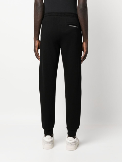 Karl Lagerfeld Embossed-logo Track Pants In Black