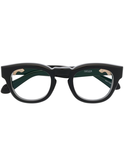 Matsuda Round-frame Optical Glasses In Black