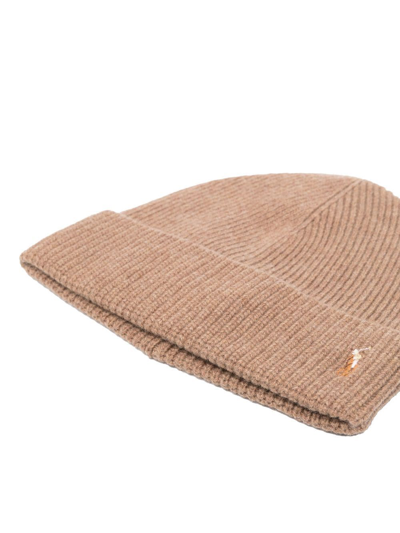 Polo Ralph Lauren Polo Pony Motif Beanie In Neutrals