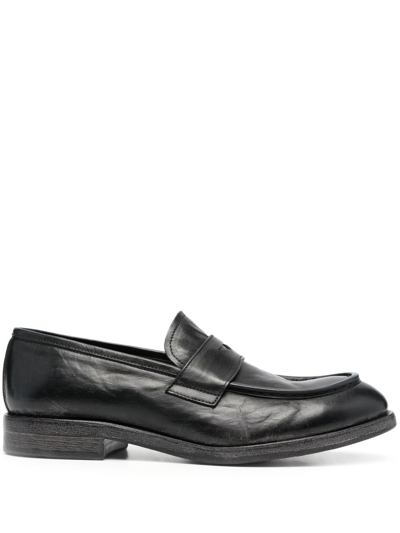Shop Moma 30mm Chunky Leather Loafers In Black