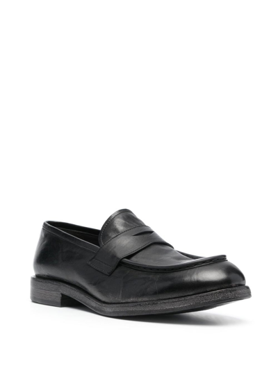Shop Moma 30mm Chunky Leather Loafers In Black