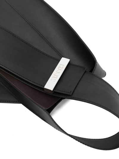 Shop Sunnei Colour-block Striped Crossbody Bag In Black