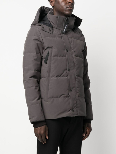Canada Goose Wyndham Water Repellent 625 Fill Power Down Parka In Grey
