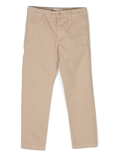 Shop Hartford Tucson Cotton Straight-leg Trousers In Neutrals