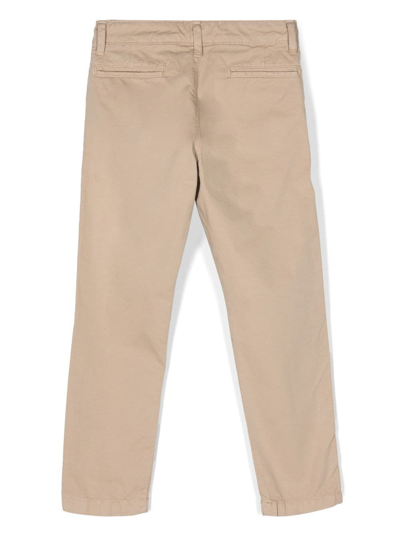 Shop Hartford Tucson Cotton Straight-leg Trousers In Neutrals