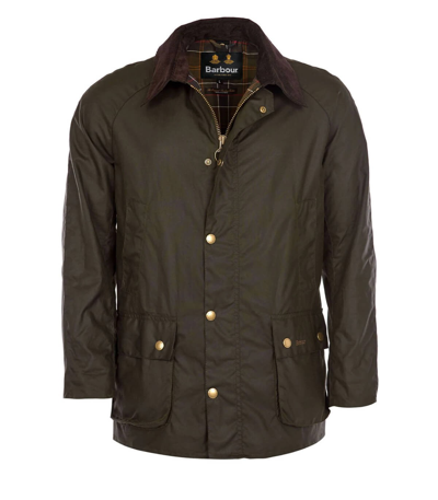 Shop Barbour Ashby Wax Olive Green Jacket
