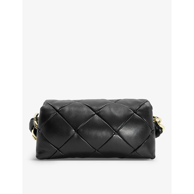 Shop Dune Equisite Quilted Leather Clutch In Black-leather