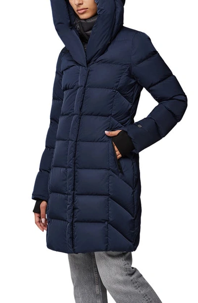 Soia & Kyo Sonny Water Repellent 700 Fill Power Down Hooded Coat In Lapis