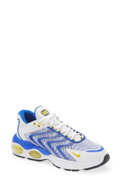 Shop Nike Air Max Tw Sneaker In White/ Speed Yellow/ Blue