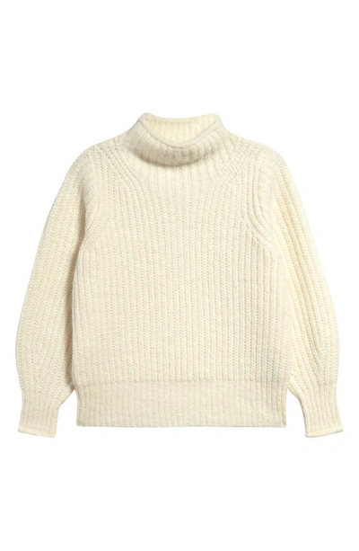 Shop Madewell Loretto Funnel Neck Sweater In Antique Cream