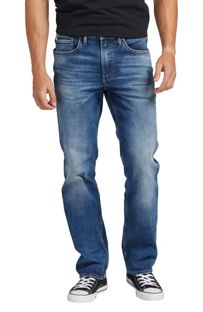 Shop Silver Jeans Co. Infinite Relaxed Straight Leg Jeans In Indigo
