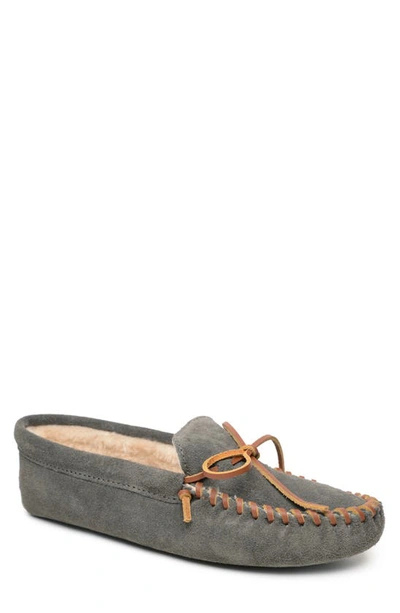 Shop Minnetonka Faux Shearling Lined Slipper In Grey