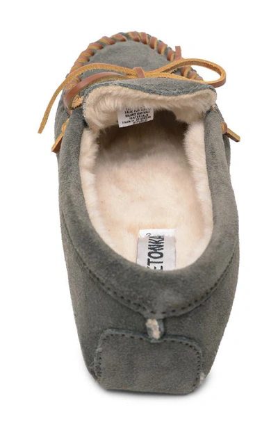 Shop Minnetonka Faux Shearling Lined Slipper In Grey