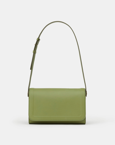 Shop Lafayette 148 Calfskin Suede Icon Saddle Bag—medium-chive-one In Green