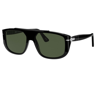 Shop Persol Green Rectangular Unisex Sunglasses Po3261s 95/31 54