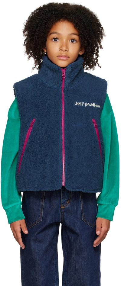 Shop Jellymallow Kids Navy 'hello' Vest