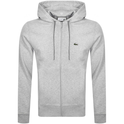 Lacoste Sport Full Zip Hoodie Grey In Grey