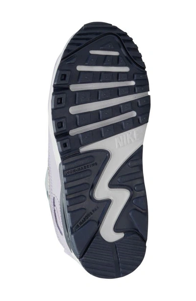 Shop Nike Kids' Air Max 90 Toggle Sneaker In Pure Platinum/ Metallic Silver