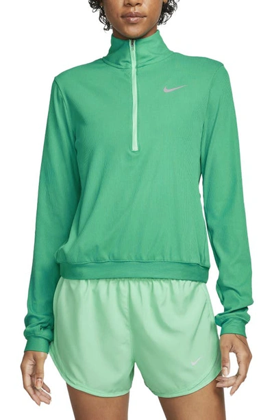 Shop Nike Element Half Zip Pullover In Neptune Green/ Light Menta