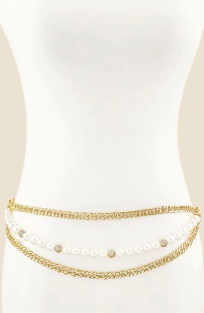 Ettika Layered Belly Chain In Gold