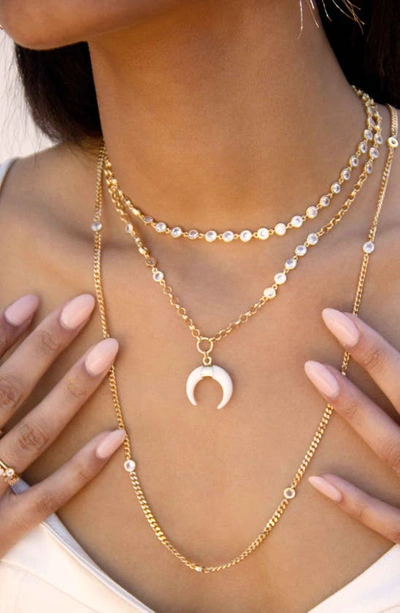 Shop Ettika Set Of 2 Necklaces In Gold