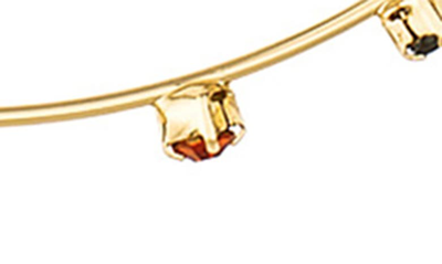 Shop Ettika Rainbow Crystal Hoop Earrings In Gold