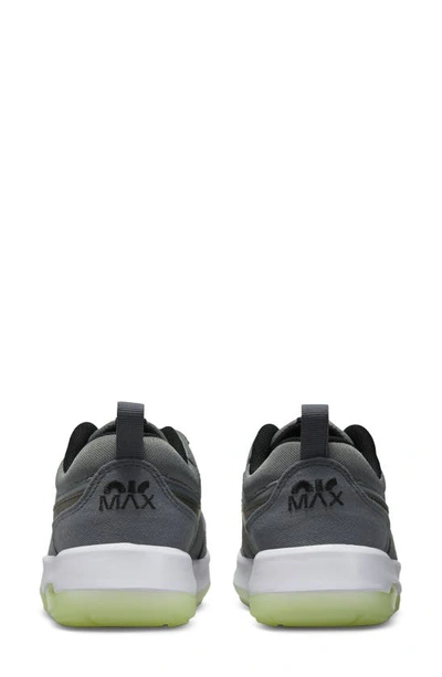 Shop Nike Kids' Air Max Motif Sneaker In Grey/ Volt/ Volt/ Black