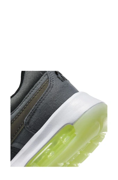 Shop Nike Kids' Air Max Motif Sneaker In Grey/ Volt/ Volt/ Black