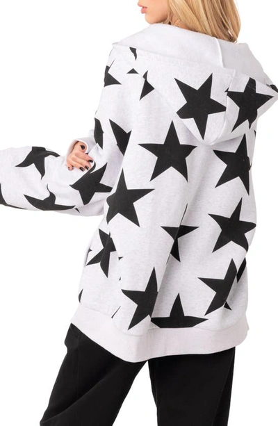 Edikted Star At Me Oversize Hoodie In Grey