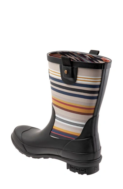 Shop Pendleton Bridger Stripe Waterproof Rain Boot In Black