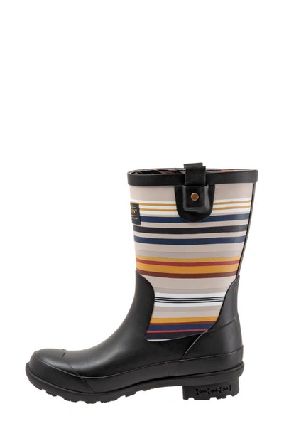 Shop Pendleton Bridger Stripe Waterproof Rain Boot In Black