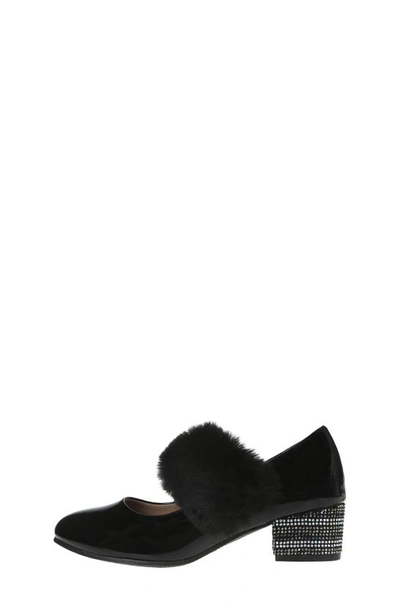 Shop Vince Camuto Faux Fur Mary Jane Pump In Black