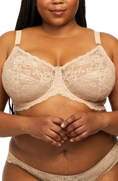 Muse Full Cup Lace Bra- Sand