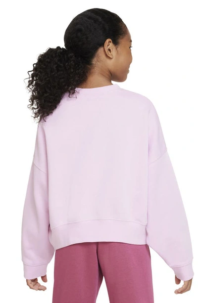 Shop Nike Kids' Sportswear Trend Sweatshirt In Light Arctic Pink