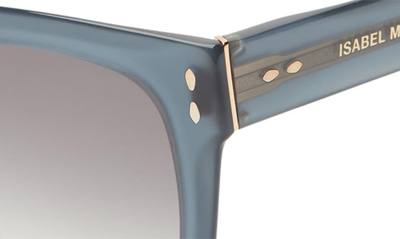 Shop Isabel Marant 51mm Square Sunglasses In Blue / Grey Shaded