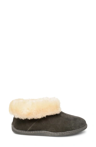 Shop Minnetonka Genuine Shearling Lined Ankle Boot In Charcoal